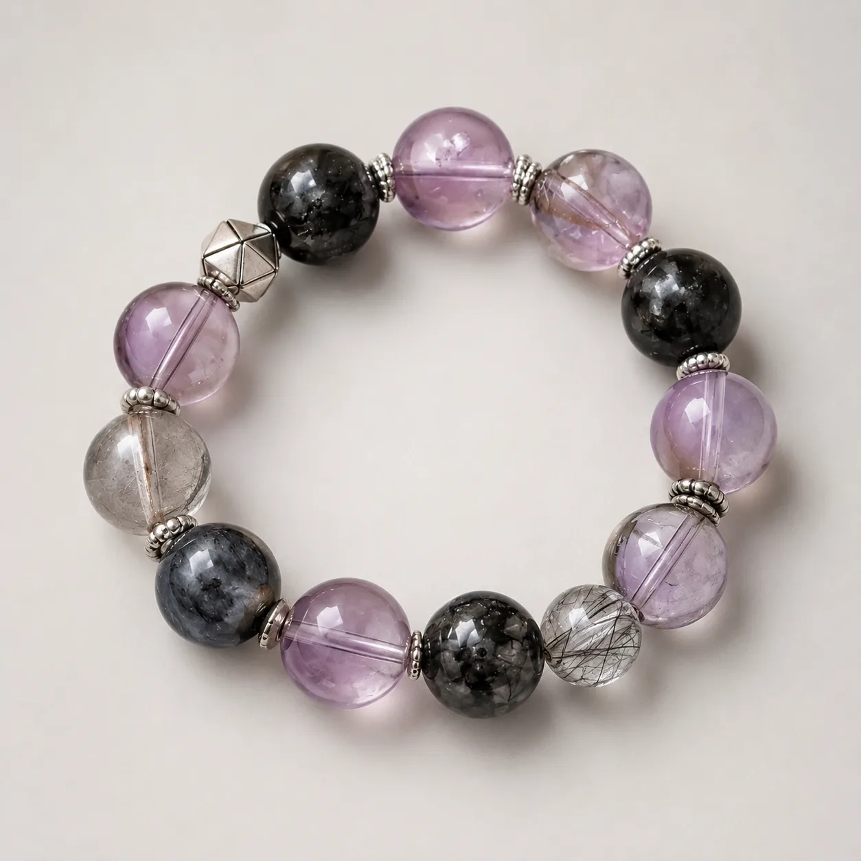 Amethyst gemstone bracelet product photo