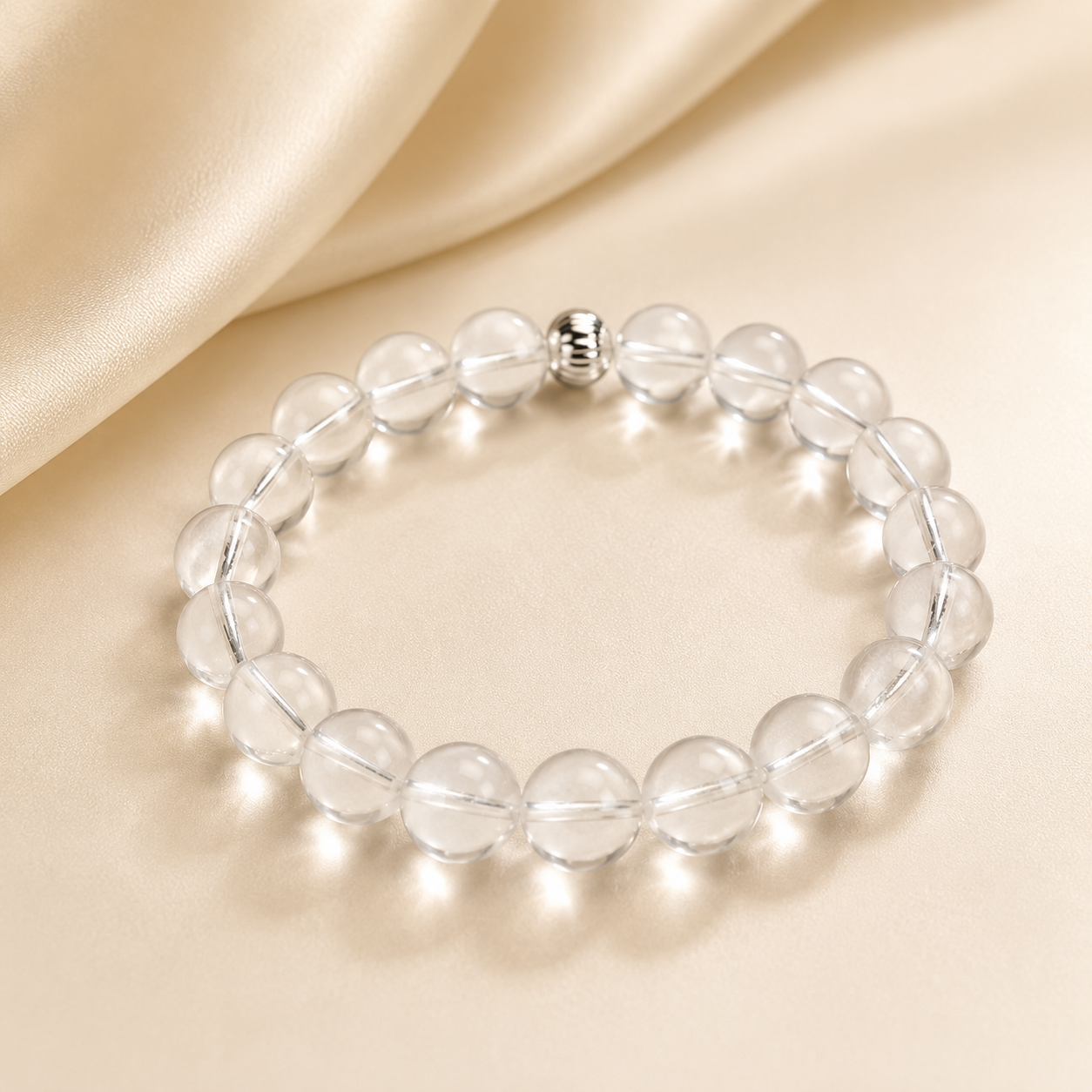 Clear crystal bead bracelet product photo